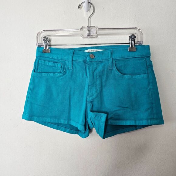 Joe’s Teal Denim 5-Pocket Jean Stretch Short Shorts 29 Cotton Polyester Lycra 29 - Picture 3 of 7